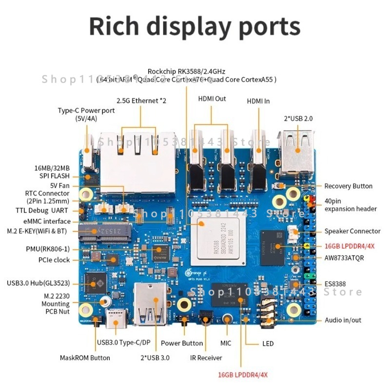 Orange Pi 5 Plus 32Gb - Orange Pi 5 Plus 32 GB