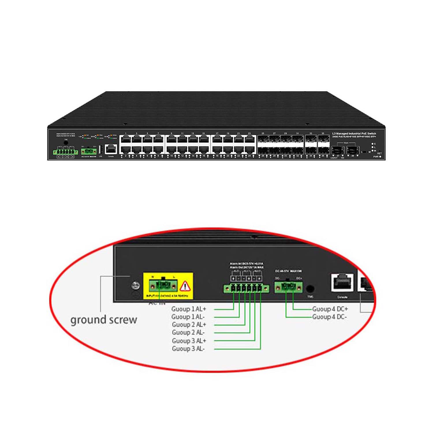 Sfp+ 10G Managed Switch 8 Port - Enlace ascendente 10G, interruptor administrado L3