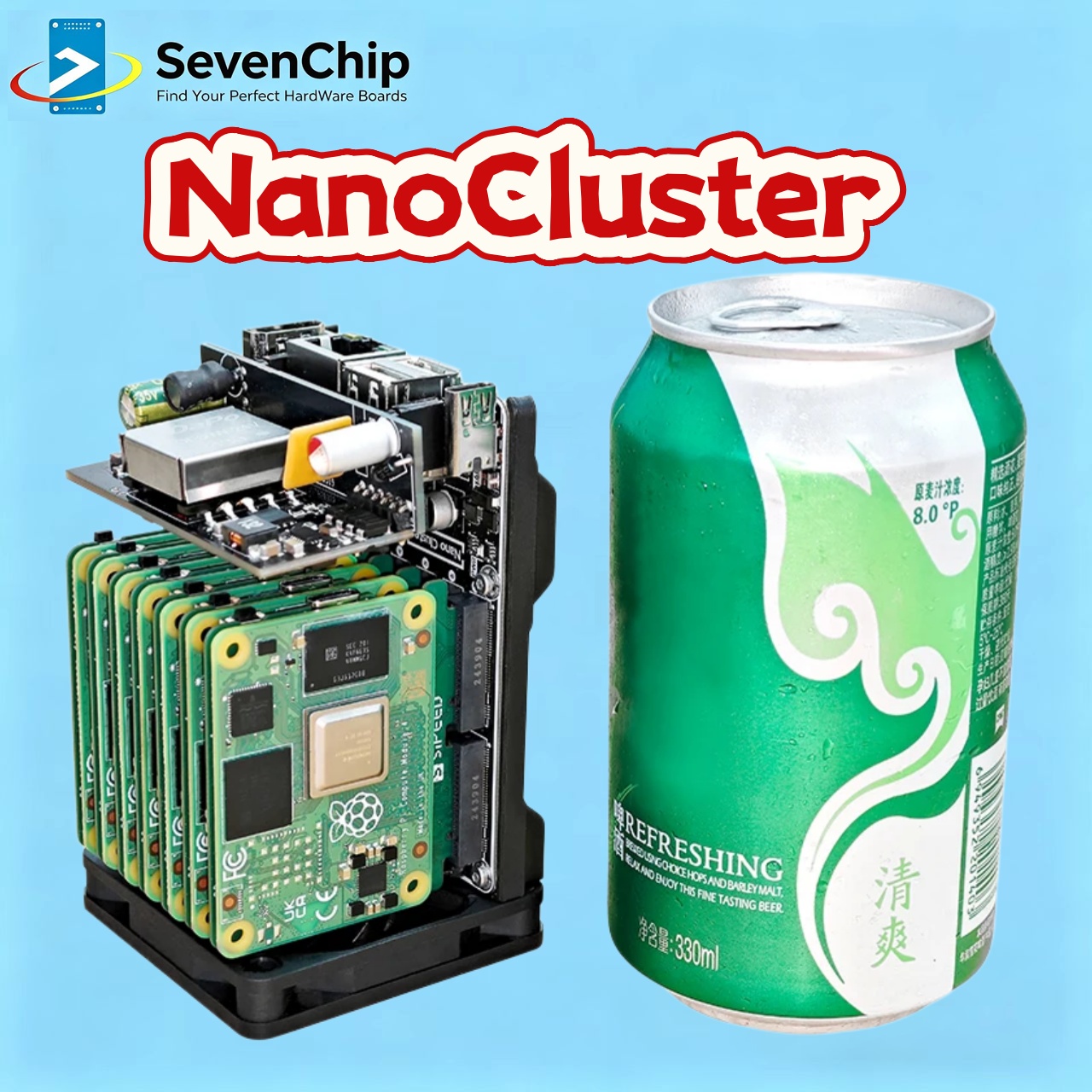 Deskpi Super6C - Mini Servidor Sipeed NanoCluster 7x CM4/CM5