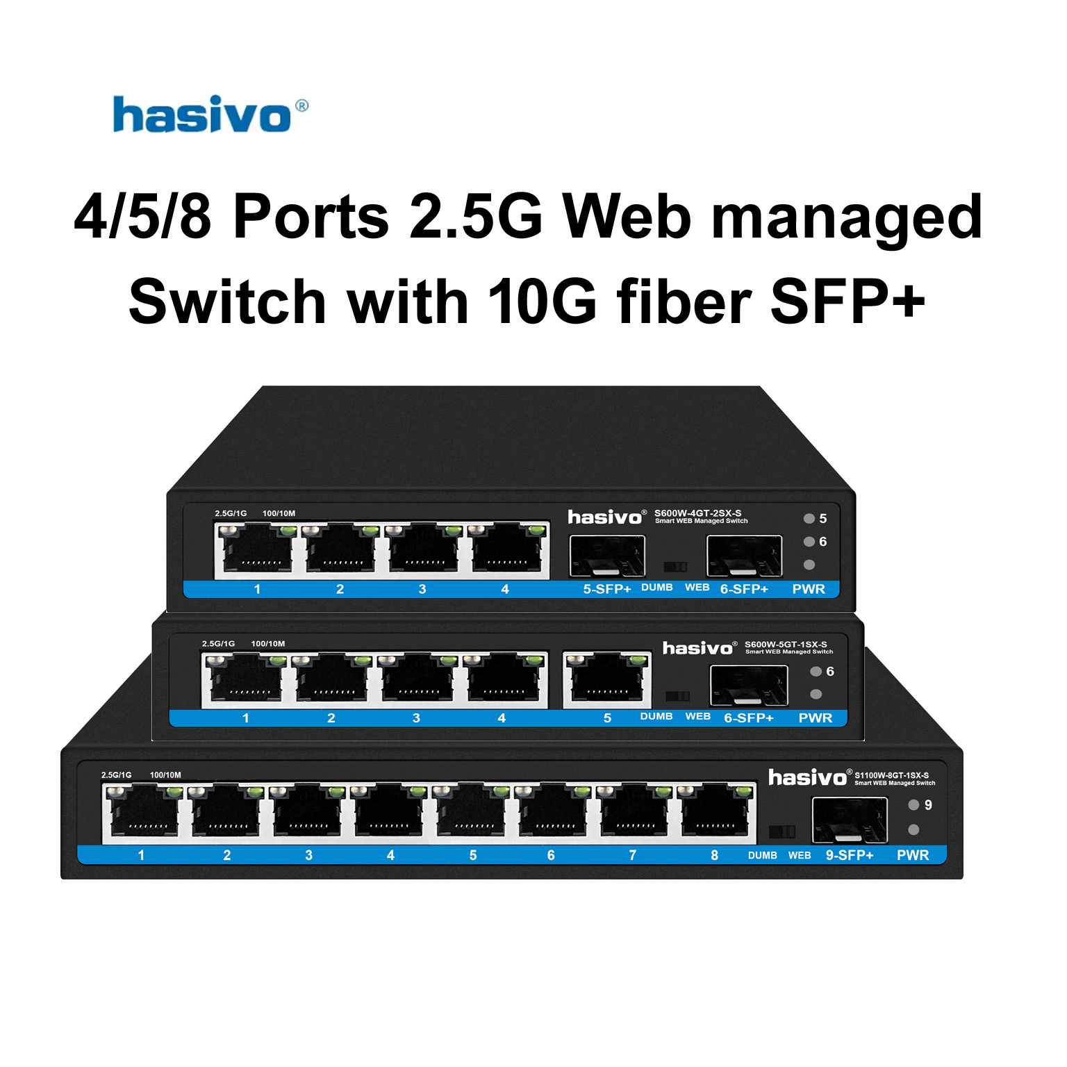 Switch de red Hasivo 2.5G de 4 - Sfp+ 10G Managed Switch 8 Port reseña y precio