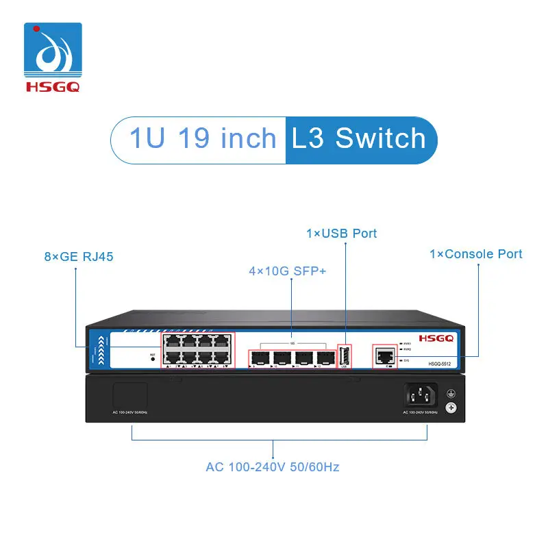 2026/HSGQ-5512 Switch de Fibra - Sfp+ 10G Managed Switch 8 Port reseña y precio