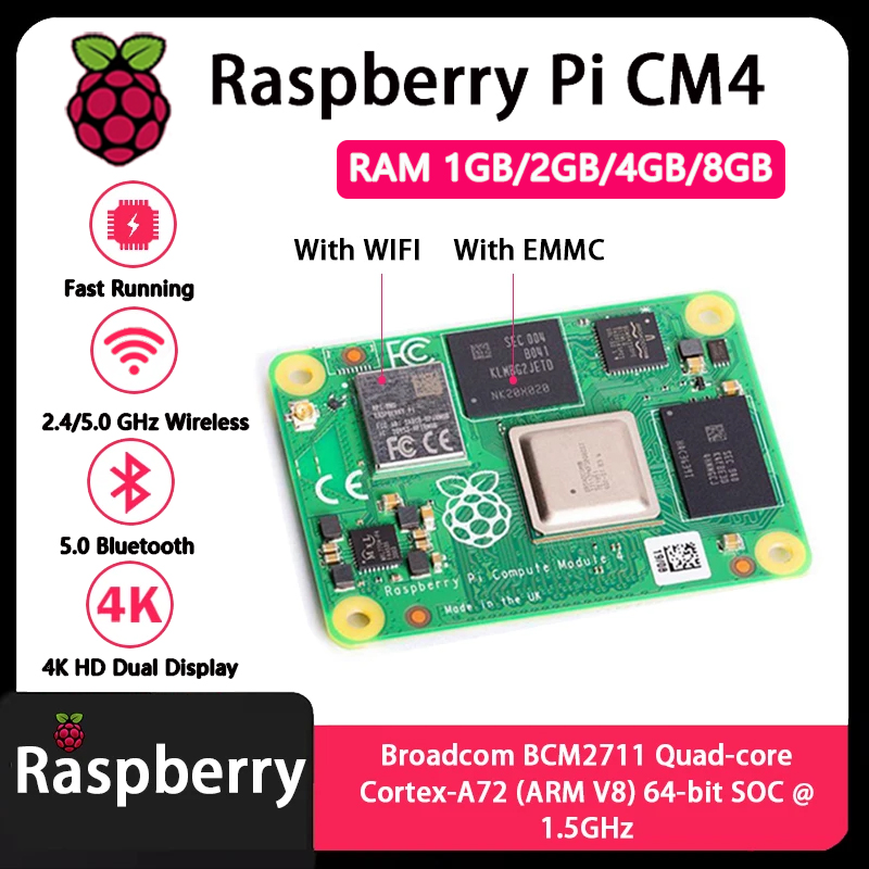 Raspberry Pi CM4 1GB/2GB/4GB/8 - Raspberry Pi Cm4 8Gb Ram 32Gb Emmc Wifi reseña y precio